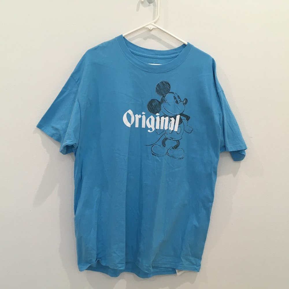 Disney Parks "Original "Mickey Mouse Light Blue Men's T Shirt, XL